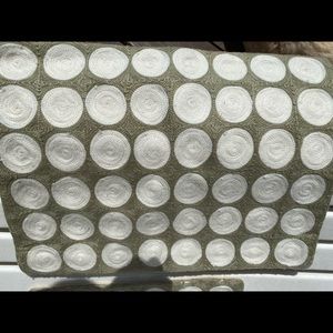 Pair of cushion covers 15”x12” white swirls